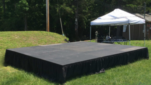 Stage 12'X12'X1' Black Plywood Top *No Steps rental Palm Beaches-Treasure Coast, FL
