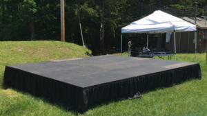 Stage 16'X16'X1' Black Plywood Top *No Steps rental Palm Beaches-Treasure Coast, FL
