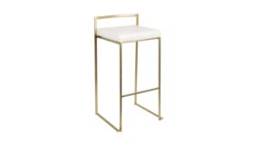 Gold Fuji Bar Stool With White Cushion rental Palm Beaches-Treasure Coast, FL