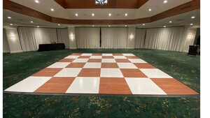 21'X21' Dark Maple & White Dance Floor rental Palm Beaches-Treasure Coast, FL