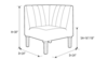 Kincaid Corner Chair Polished Gold Legs rental in New York, NY