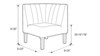 Kincaid Corner Chair Polished Gold Legs (2) rental in New York, NY