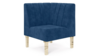 Kincaid Corner Chair Polished Gold Legs (3) rental in New York, NY