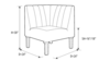 Kincaid Corner Chair Polished Gold Legs (3) rental in New York, NY