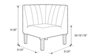 Kincaid Corner Chair Polished Gold Legs (4) rental in New York, NY