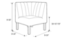 Kincaid Corner Chair Polished Gold Legs (5) rental in New York, NY