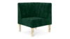 Kincaid Corner Chair Polished Gold Legs (5) rental in New York, NY