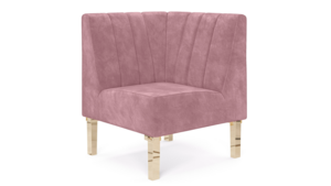 Kincaid Corner Chair Polished Gold Legs (6) rental New York, NY