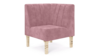 Kincaid Corner Chair Polished Gold Legs (6) rental in New York, NY