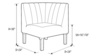 Kincaid Corner Chair Polished Gold Legs (6) rental in New York, NY