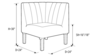 Kincaid Corner Chair Polished Gold Legs (7) rental in New York, NY