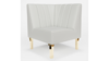 Kincaid Corner Chair Polished Gold Legs (8) rental in New York, NY