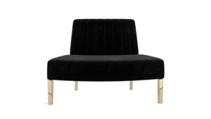 Kincaid Outside Round Chair Polished Gold Legs (2) rental New York, NY