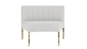 Kincaid Inside Round Chair Polished Gold Legs rental New York, NY