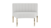 Kincaid Inside Round Chair Polished Gold Legs rental in New York, NY