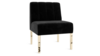 Kincaid Chair Polished Gold Legs - Black Velvet rental in New York, NY