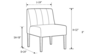 Kincaid Chair Polished Gold Legs - Ivory Velvet rental in New York, NY
