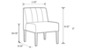 Kincaid Chair Polished Gold Legs rental in New York, NY
