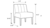 Kincaid Chair Polished Gold Legs - Rain Velvet rental in New York, NY