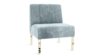 Kincaid Chair Polished Gold Legs - Rain Velvet rental in New York, NY
