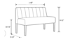 Kincaid Polished Gold Base Love Seat rental in New York, NY