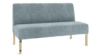 Kincaid Polished Gold Base Love Seat - Rain Velvet rental in New York, NY