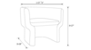 Cachet Chair - Black Velvet rental in New York, NY