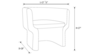 Cachet Chair - Ivory Velvet rental in New York, NY