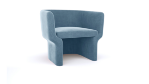 Cachet Chair - Rain Velvet rental New York, NY