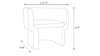 Cachet Chair - Rain Velvet rental in New York, NY