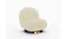Pearl Chair Polished Gold Frame - Ivory Velvet rental in New York, NY