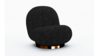 Pearl Chair Polished Gold Frame - Black Velvet rental in New York, NY