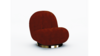 Pearl Chair Polished Gold Frame - Crimson Velvet rental in New York, NY