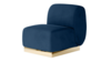 Colette Middle Chair Gold Base - Sapphire Velvet rental in New York, NY