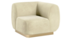Colette Corner Chair Gold Base - Ivory Velvet rental in New York, NY