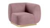 Colette Corner Chair Gold Base - Dusty Rose Velvet rental in New York, NY