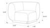 Colette Corner Chair Gold Base - Dusty Rose Velvet rental in New York, NY