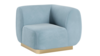 Colette Corner Chair Gold Base - Rain Velvet rental in New York, NY