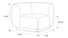 Colette Corner Chair Gold Base - Sapphire Velvet rental in New York, NY