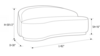 Colette Coco Gold Base Love Seat - Ivory Velvet rental in New York, NY