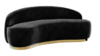 Colette Coco Gold Base Love Seat - Black Velvet rental in New York, NY
