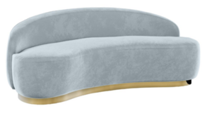 Colette Coco Gold Base Love Seat - Rain Velvet rental New York, NY