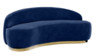Colette Coco Gold Base Love Seat - Sapphire Velvet rental in New York, NY