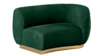 Colette Cascade Left Gold Base - Emerald Velvet rental in New York, NY