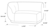 Colette Cascade Right Gold Base - Ivory Velvet rental in New York, NY
