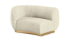 Colette Cascade Right Gold Base - Ivory Velvet rental in New York, NY