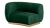 Colette Cascade Right Gold Base - Emerald Velvet rental in New York, NY