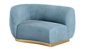 Colette Cascade Right Gold Base - Rain Velvet rental New York, NY