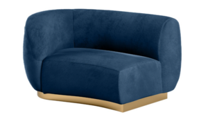 Colette Cascade Right Gold Base - Sapphire Velvet rental New York, NY