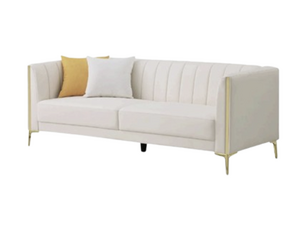 Cream Tuxedo Sofa rental Chicago, IL